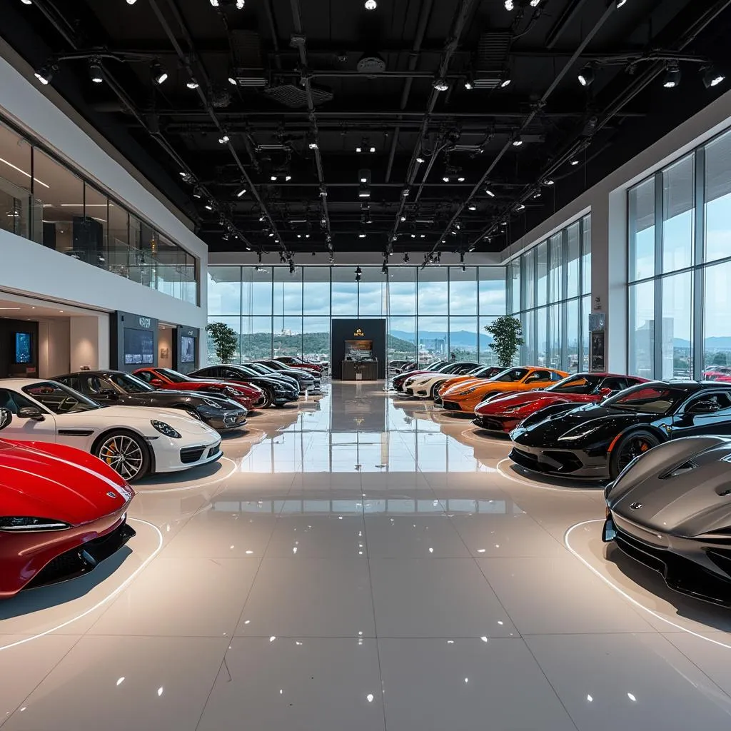 Exposition de voitures de luxe